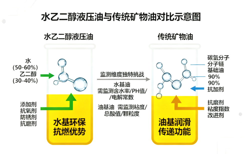 水乙二醇液壓油的 “可監測性” 為何成服務商亮點？難點與監測技術一文講透